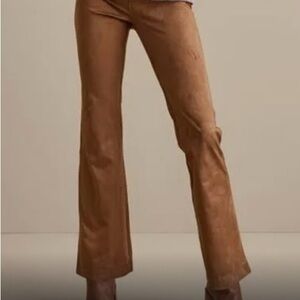 Soft surroundings, faux suede boot pants size medium